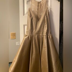 Beige/ champagne homecoming dress